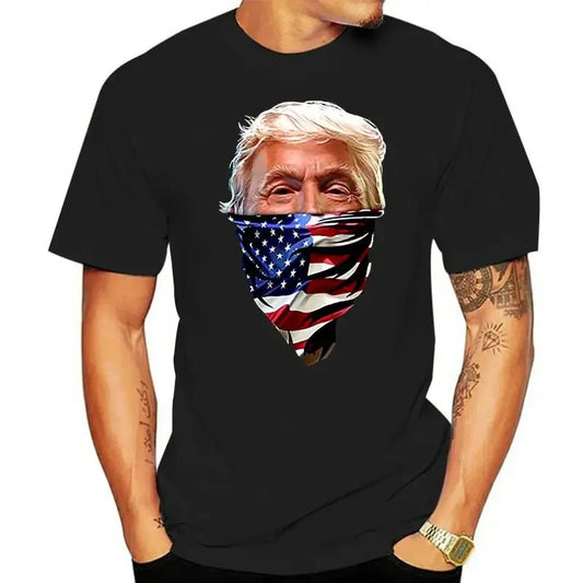 President USA Hip Hop Dona Trump W America Bandana Casual Street Tshirt Leisure O-neck Style Print Loose Camisetas Goth T-shirts